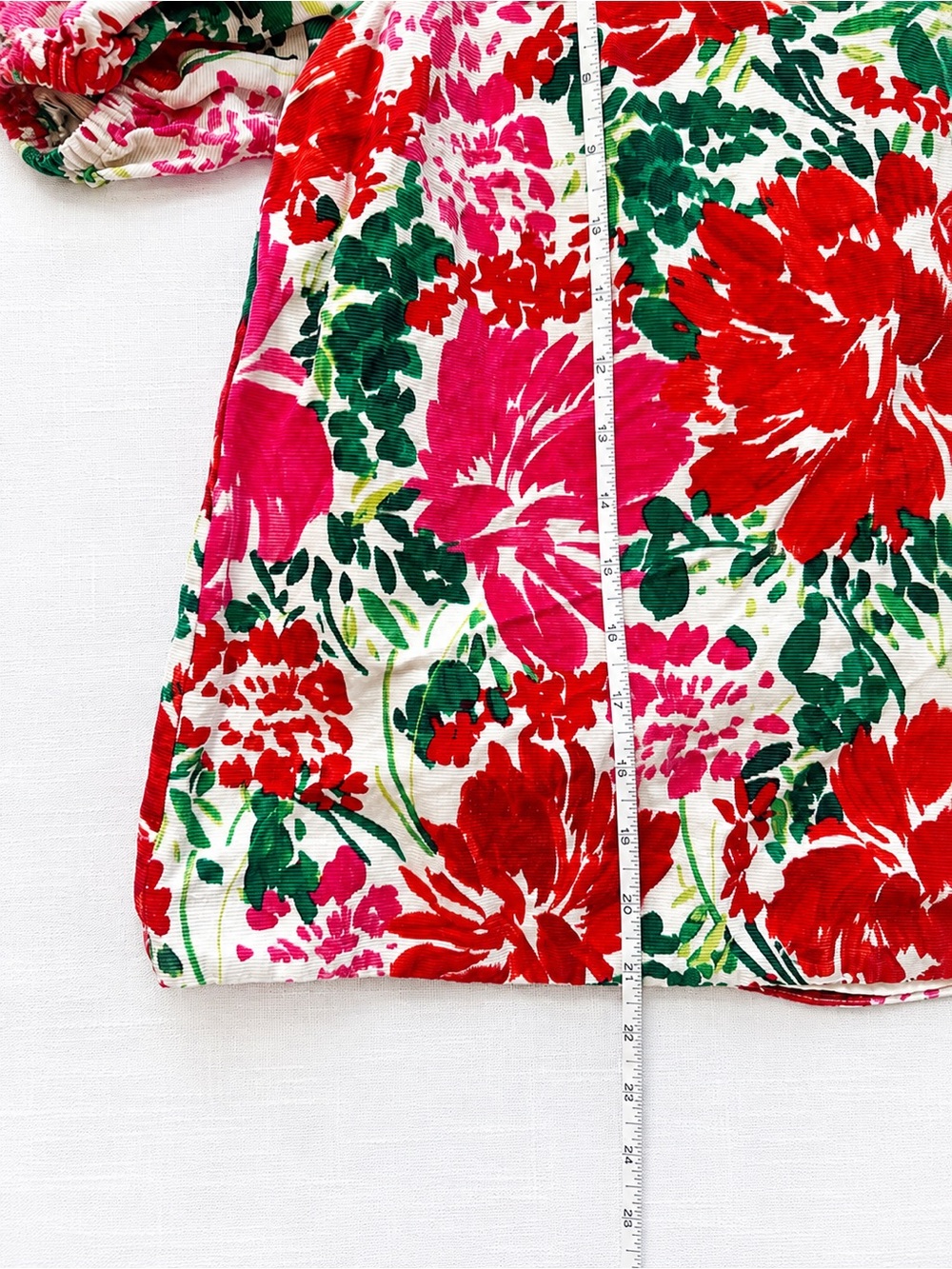 Vineyard Vines Floral Silk Cotton Puff Sleeve Blouse Top Size Medium M - Picture 3 of 7